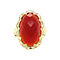 vintage Gold ring with carnelian 14 krt