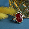 vintage Gold ring with carnelian 14 krt