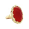 vintage Gold ring with carnelian 14 krt