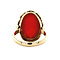 vintage Gold ring with carnelian 14 krt