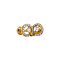 vintage Gold entourage stud earrings with zirconia 22 carat