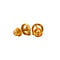 vintage Gold ear studs with zirconia 22 krt