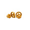vintage Gold entourage stud earrings with zirconia 22 carat