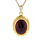 vintage Golden pendant with garnet 14 kt