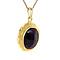vintage Golden pendant with garnet 14 kt