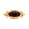 vintage Gold brooch with garnet 14 kt