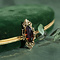 vintage Gold brooch with garnet 14 kt