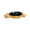 vintage Gold brooch with garnet 14 kt