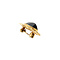 vintage Gold brooch with garnet 14 kt