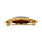 vintage Gold brooch with garnet 14 kt