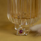 vintage Gouden collier met robijn en diamant hanger 18krt
