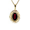 vintage Gold pendant with garnet 14 krt