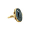 vintage Golden ring with hematite 14 kt