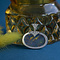 vintage Witgouden hanger met opaal doublet en diamant 18 krt