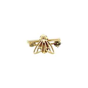 Gouden broche met diamant 14 krt