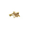 vintage Gold brooch with diamond 14 kt