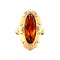 vintage Gouden ring met oranje saffier 14 krt