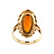 vintage Gold ring with orange sapphire 14 kt