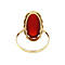 vintage Gouden ring met carneool 14 krt