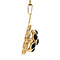 vintage Gouden entourage hanger met granaat 14 krt