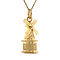 vintage Gold pendant Dutch windmill 14 krt