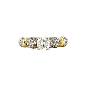 Gold ring with diamond 18 krt