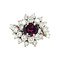 vintage Witgouden ring met natuurlijke robijn en diamant 14 krt