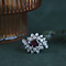 vintage Witgouden ring met natuurlijke robijn en diamant 14 krt