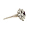 vintage Witgouden ring met natuurlijke robijn en diamant 14 krt