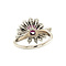 vintage Witgouden ring met natuurlijke robijn en diamant 14 krt