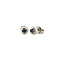 vintage White gold ear studs with sapphire 14 krt