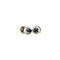 vintage White gold ear studs with sapphire 14 krt