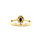 vintage Gouden entourage ring met natuurlijke saffier en diamant 14 krt