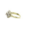 vintage Gold ring bicolour with rose diamond 14 crt