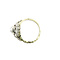 vintage Gold ring bicolour with rose diamond 14 crt