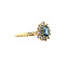vintage Ring met topaas en diamant 9 krt