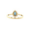 vintage Ring met topaas en diamant 9 krt