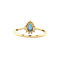 vintage Ring with topaz and diamonds 9 krt