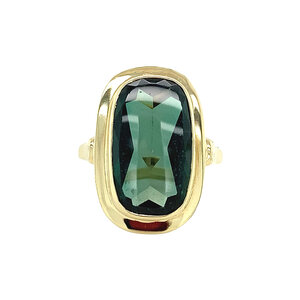 Gold ring with tourmaline 14 krt