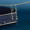 vintage Gouden oorhangers met granaat 14 krt