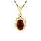 vintage Gold pendant with garnet 14 krt