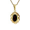 vintage Gold pendant with garnet 14 krt