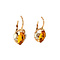 vintage Gold earrings with yellow topaz 14 krt