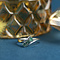 vintage White gold strike ring with emerald 14 krt
