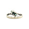 vintage White gold strike ring with emerald 14 krt