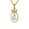 vintage Gold pendant with topaz 14 krt