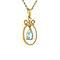 vintage Gold pendant with topaz 14 krt