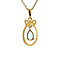 vintage Gold pendant with topaz 14 krt