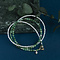 vintage Jade and pearl necklace with gold clasp 46 cm 14 krt
