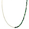 vintage Jade en parel collier met gouden sluiting 46 cm 14 krt